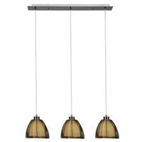 Brilliant Hanglamp Relax, brons met drie lampjes