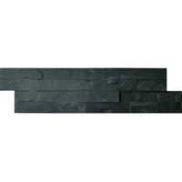 Wandtegel Schiste Flatface Stone Antraciet Slate Leisteen 15x60x1/2