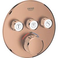 Grohe SmartControl afbouwdeel v. inbouwkraan thermostatisch m. omstel v. 3 functies rond brushed warm sunset 29121DL0 29121DL0