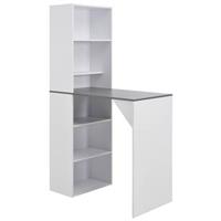 Bartisch mit Schrank Weiß 115 x 59 x 200 cm - VIDAXL