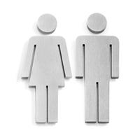 Zack Indici Symbool vrouw 12x5.2X0.8cm Mat Gesatineerd RVS 50724F