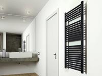 Aqua Splash Sierradiator Heka Midden Onder Aansluiting Mat- Zwart 118,5X60 cm 