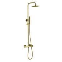 Douche Concurrent Regendoucheset Opbouw  Nancy Thermostaatkraan Ø 20 cm Mat Goud