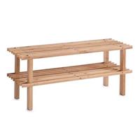 Shoppartners Zeller hoe Rack with 2 shelves, bamboo