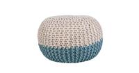 Poef blauw/beige 50 x 35 cm CONRAD