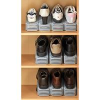 WENKO Schoenenstapelaar 50% meer ruimte in de schoenenkast, kunststof, 4-delig (set, 4-delig)