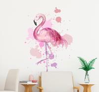 Slaapkamer muursticker flamingo schildering