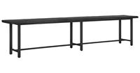 Beam Black Eetbank 215x35x47 - Gerecycled Teakhout Zwart Gebeitst