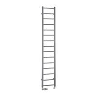 Sapho Handdoekradiator  Dina Recht 30x174 cm Metallic Zilver 