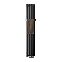 Sapho Designradiator  Colonna Recht Middenaansluiting 29.8x180 cm 614W Antraciet 