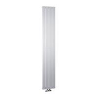 Sapho Designradiator  Colonna Recht Middenaansluiting 29.8x180 cm 614W Zilver 