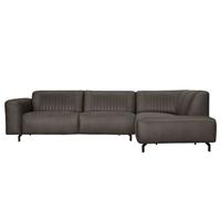 HomingXL Loungebank Bolero chaise longue rechts stof Kentucky antraciet 01 2,55 x 2,15 mtr breed