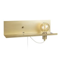 Markslöjd Multi wandlamp, goudkleurig, strijkijzer, USB-oplaadaansluiting