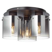 Brilliant Deckenleuchte Beth mit Rauchglas, dreiflammig