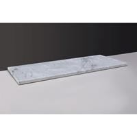 Forzalaqua Plateau wastafelblad geen afvoergat 140.5x51.5x3cm rechthoek carrara gepolijst marmer 400147