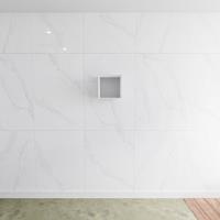 Lagom volledig naadloos solid surface nis 30cm mat wit geschikt voor in of opbouw