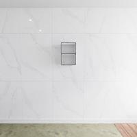 Lagom volledig naadloos solid surface nis 45cm mat zwart geschikt voor in of opbouw.