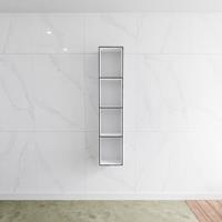 Lagom volledig naadloos solid surface nis 150cm mat zwart geschikt voor in of opbouw.