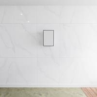 zaro Lagom volledig naadloos solid surface kolomkast 45cm mat zwart rechtsdraaiend.
