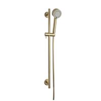 Douche Concurrent Cadans complete glijstangset messing inclusief handdouche