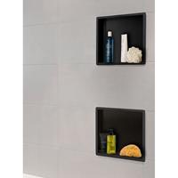 Douche Concurrent Inbouw Nis Wiesbaden RVS Mat Zwart 30x30x7cm