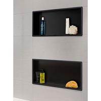 Douche Concurrent Inbouw Nis Wiesbaden RVS Mat Zwart 30x60x7cm