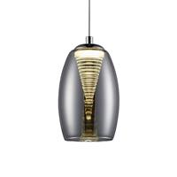 brilliant Lampe Metropolis led Pendelleuchte 1flg chrom/rauchglas 1x 5W led integriert cob, 500lm, 3000K In der Höhe einstellbar / Kabel kürzbar Energiesparend