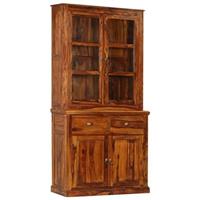 vidaxl Vitrinenschrank Massivholz 100 x 40 x 200 cm
