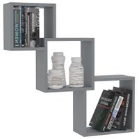 vidaXL Cube Wandregale  Grau
