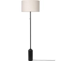 Gubi Gravity vloerlamp zwart staal/canvas kap