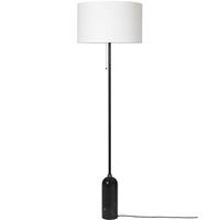 Gubi Gravity vloerlamp zwart marmer/witte kap