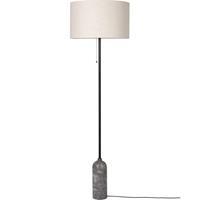 Gubi Gravity vloerlamp grijs marmer/canvas kap