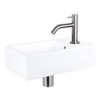 Douche Concurrent Fonteinset Force Keramiek Gebogen Kraan Mat Chroom