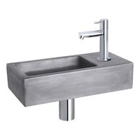 Douche Concurrent Fonteinset Ravo Beton Donker Grijs Rechte Kraan Chroom