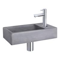 Douche Concurrent Fonteinset Force Beton Donker Grijs Rechte Kraan Chroom