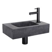 Douche Concurrent Fonteinset Force Bombai Black Rechte Kraan Mat Zwart