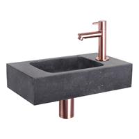 Douche Concurrent Fonteinset Force Bombai Black Rechte Kraan Rood Koper