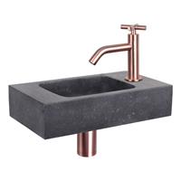 Douche Concurrent Fonteinset Force Bombai Black Gebogen Kraan X Rood Koper