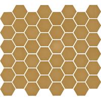 The Mosaic Factory The Moasaic Factory Valencia mozaïektegel 4.3x4.9x0.5cm hexagon mosterd mat voor wand en vloer en voor binnen en buiten vorstbestendig VAL35M