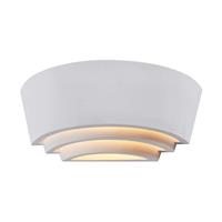 Lindby Gips wandlamp Lucien, drievoudig, wit