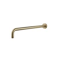 Wiesbaden luxe douche-arm rond muurbev. 45 cm geborsteld messing