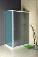 aqualine Amadeo schuif douchedeur 120x185cm wit