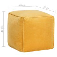 VidaXL Poef 40x40x40 cm katoenfluweel geel