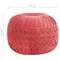 vidaXL Pouf Baumwollsamt Kittel-Design 40×30 cm  Rosa