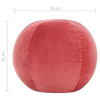 vidaXL Pouf Baumwollsamt 50×35 cm  Rosa