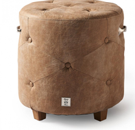 Rivièra Maison Bowery Footstool 43 cm, Pellini, Camel