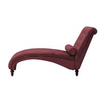 Chaise longue fluweel bordeaux MURET