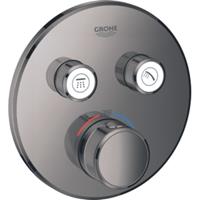 Grohe SmartControl Inbouwthermostaat - 3 knoppen - rond - hard graphite 29119a00