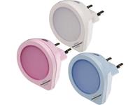 Brennenstuhl LED-nachtlampenset met schemeringssensor en 1 LED (1x wit, 1x roze, 1x blauw)