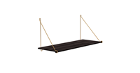 We Do Wood Loop Shelf Dark - Bamboe boekenplank - Brass - B72 x H31 x D26 Â cm